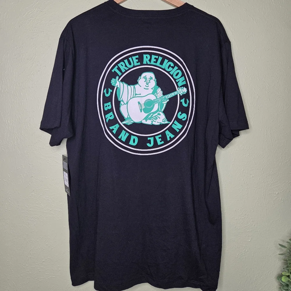 NWT True Religion Tee XXL Buddha Logo Lucky Horseshoe